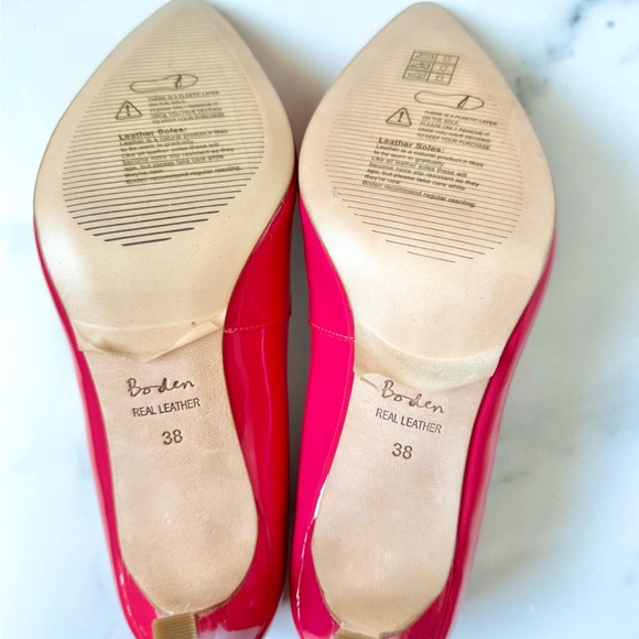 NWOT Boden Women’s Heels Size 8 Pink Patent Leather - Picture 4 of 9